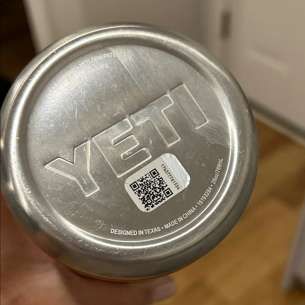 Yeti Orange Insulated Bottle with Black Lid - Picture 2 of 5